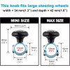 Hypersonic Black Steering Wheel Knob Spinner Universal Power Handle For