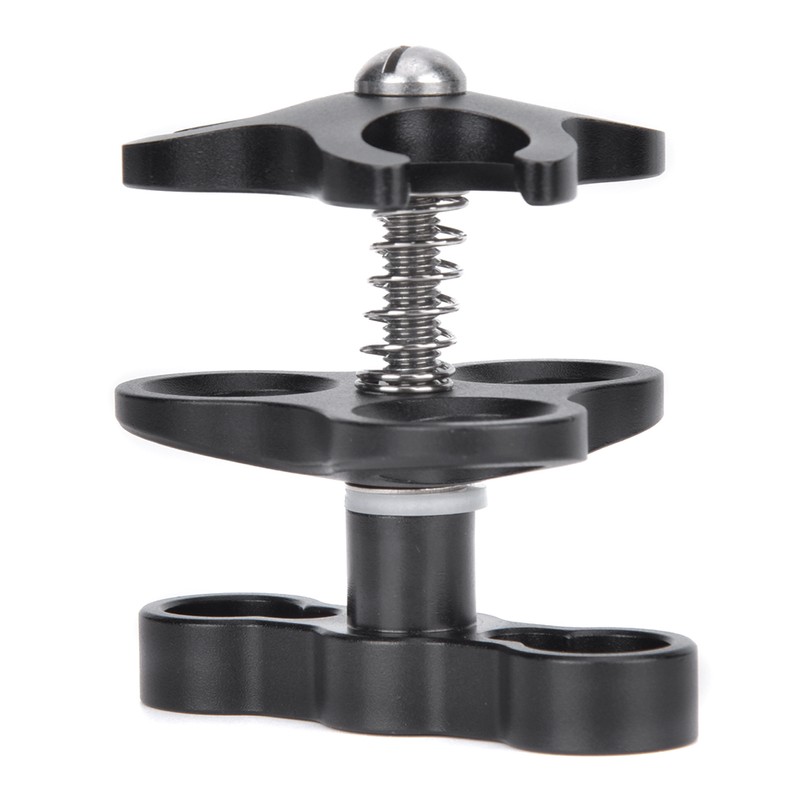 Aluminium Alloy Black Diving Triple Ball Clamp Outdoor Camera Arm