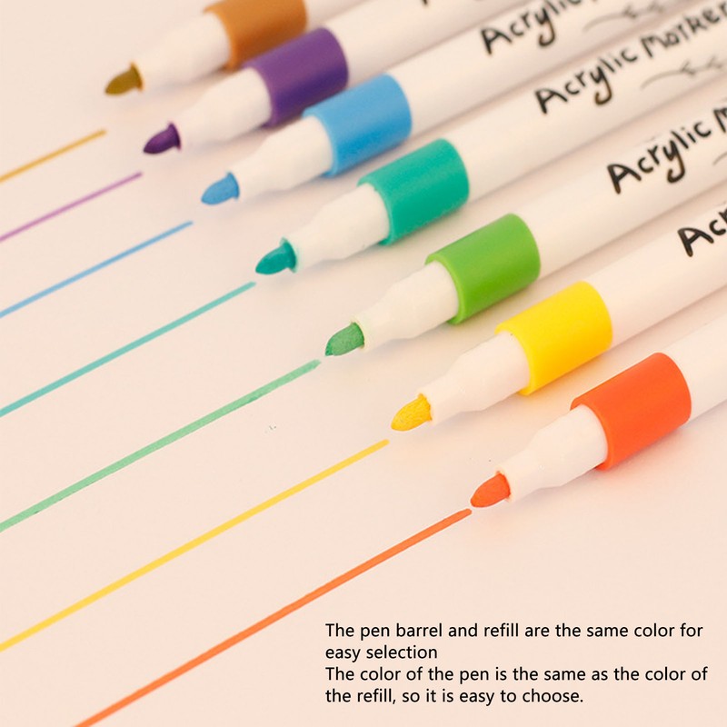 Acrylic Paint Markers Water Based Ink Waterproof High Coverage Paint