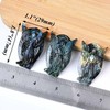 AMOYSTONE Natural Labradorite Rock Polished Quartz Crystal Healing Palm Stone