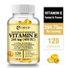 Naturally Derived Vitamin E - D-Alpha Tocopherol Antioxidant Immune Support, 3 Pieces, 60 Tablets / 천연 유래 비타민 E - D-알파 토코페롤 항산화 면역 지원, 3개, 60정