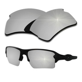 Polarized Replacement Lenses for Oakley Flak 2.0 XL Sunglasses - Silver Mirrored Coating