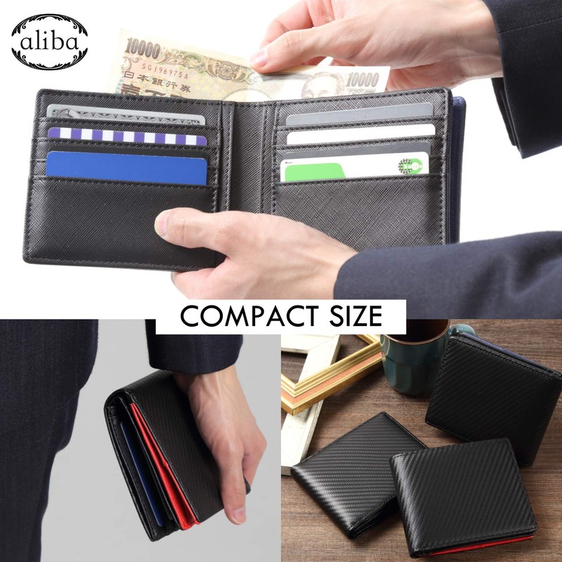 aliba Men's Bifold Wallet, Compact, Popular, Large Capacity, Men's, Folding