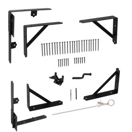 Anti Sag Fence Gate Kit Heavy Duty Gate Corner Brace Bracket, Gate Hardware Kit with Latch and Hinges for Wooden Fences, Driveway Gates, Shed Doors, Corral Gates, Wood Windows