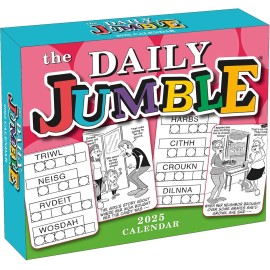 Unbranded The Daily Jumble 2025 Boxed Daily Desk Calendar
