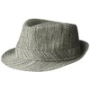 Henschel Men's Cotton/Linen Blend Fedora, Black, Large