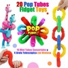 20 Pop Tubes Fidget Toys, 16 Mini Tubos Sensoriales y