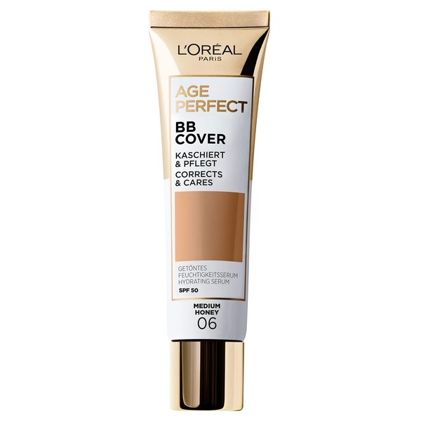 L'Oréal Paris Age Perfect BB Cream 06 Medium Honey, light-weight,