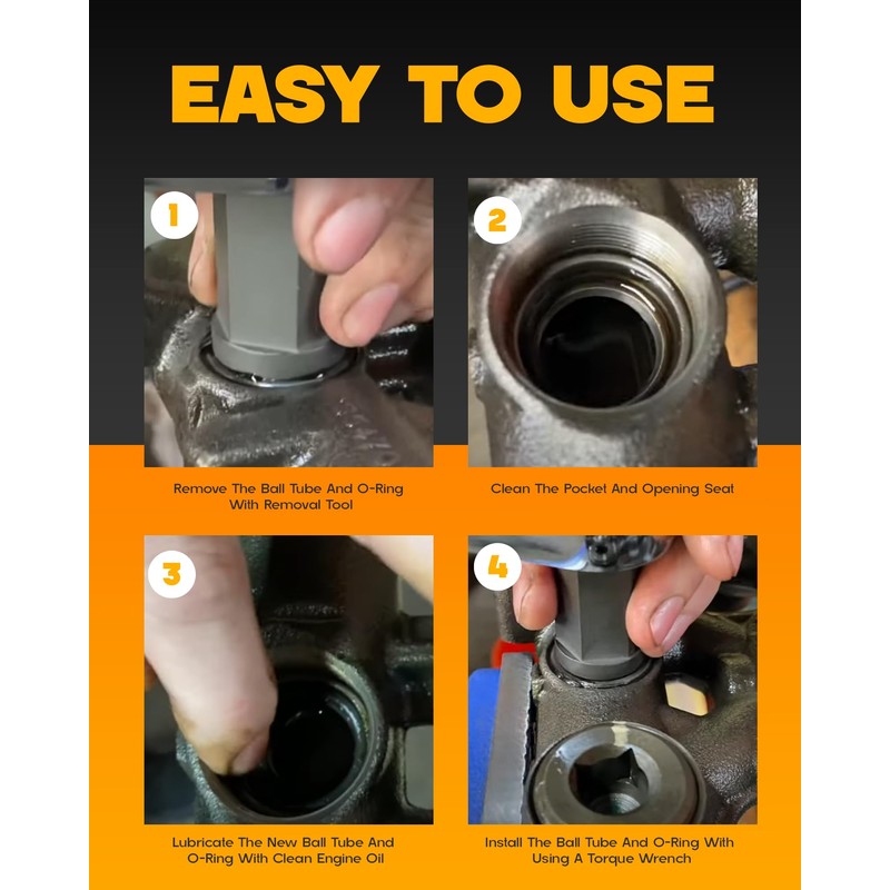 6.0L Diesel Nipple Cup Socket Kit High Pressure Oil Rail