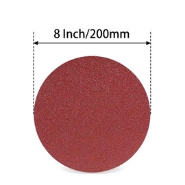 LEPEVNEY 8 Inch Hook and Loop Sanding Disc 40 Grit, Aluminum Oxide Sandpaper for Wood, Metal 15 Pack