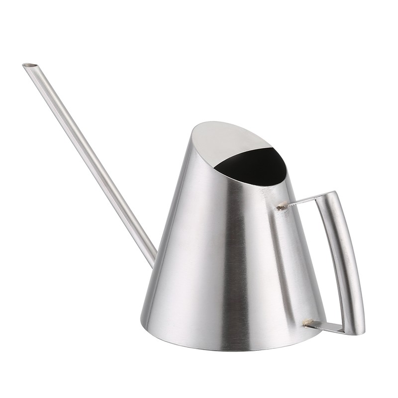 900ml Stainless Steel Watering Can Brushed Garden Planting Indoor Outdoor
