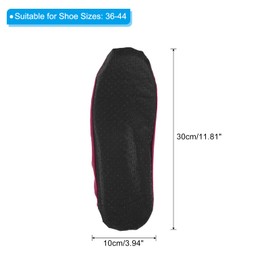 PATIKIL Shoe Covers, 5 Pairs Reusable Non Slip Shoe Protector Covers Washable Soft Shoe Cover for Home Indoors Labs, Dark Red