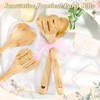 Reallnaive 24 Pcs wedding bridal favors Wooden Heart Spoons baby