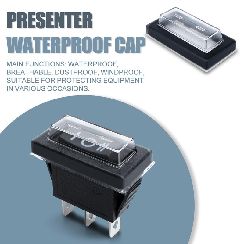 Innfeeltech 6 Pcs Mini Rocker Switch Black KCD3-101 3 Pin