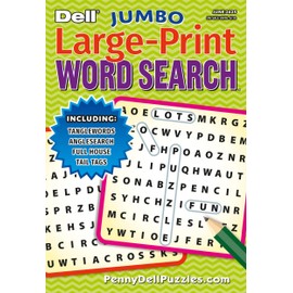 Penny Press - Dell Large - Print Word Search: Various Puzzle Types, Mind-Sharpening Puzzles For All Ages, Packed With Themed Puzzles, Including Full House, Angle Search, Tail Tags, Tanglewords & More!