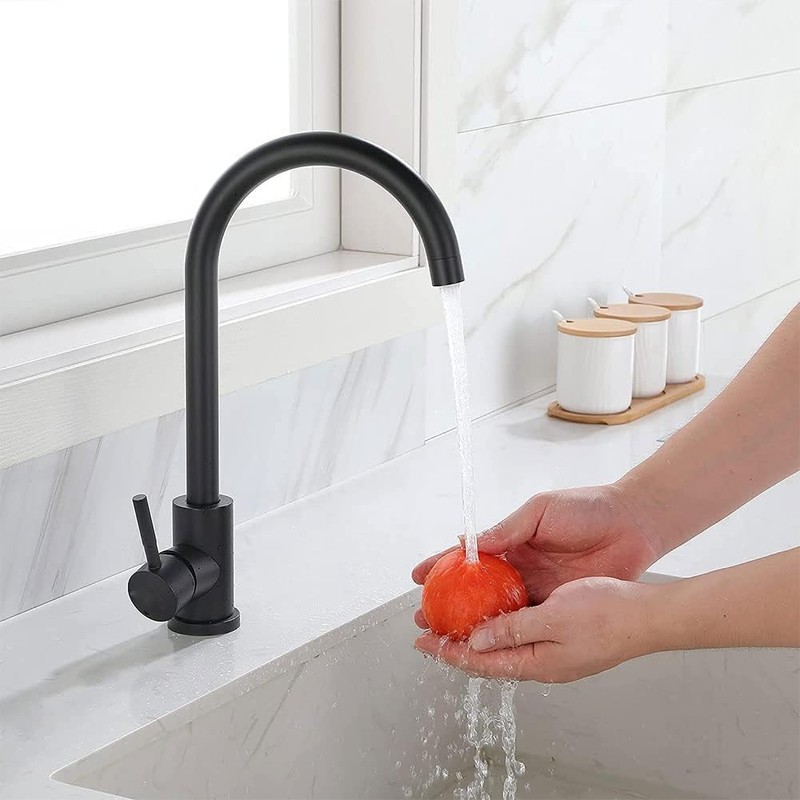 Cold Water Tap Kitchen Black Tap Black Sink Faucets Cold