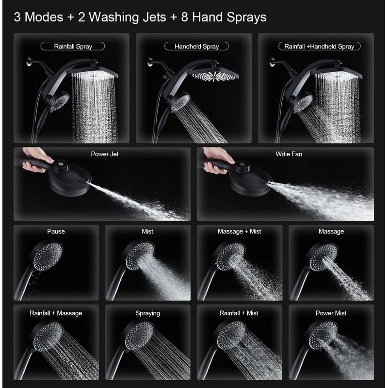 High Pressure Rain Shower Head: Upgrade Shower Heads with Handheld
