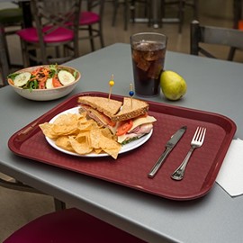 Carlisle FoodService Products Bandeja de Comida rápida de 14 x 18 Pulgadas, Polipropileno Duradero con Superficie Antideslizante, apilable para cafete
