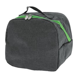 CAPASTEC Lunch Bag, Insulated Lunch Box, Reusable Round Lunch Bag with Zip, Leak-proof Foldable Lunch Cooler Bag for Work, Office, Picnic, Grey