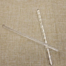 10 Pcs Double Sided Glass Stirrer Sticks Heat Resistant Scientific Chemistry Lab Stirring Hot Cold Drinks