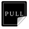 dealzEpic - PULL and PUSH Stickers - Black Self Adhesive