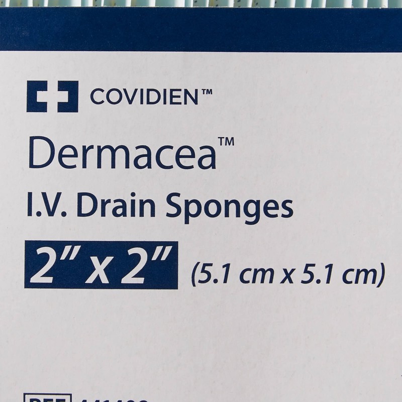 Covidien 441408 Dermacea I.V. Drain Sponges, 2" x 2" Size