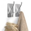 JCHOUS Towel Hooks, Solid Alloy Adhesive Wall Hooks for Hanging,