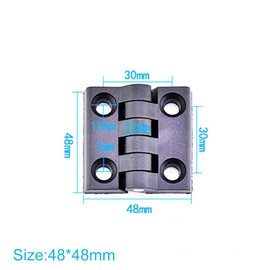 4 PCS Door Hinge, Black Plastic Folding Drawer Hinges for Voltage Cabinet, Closet Gate and Distribution Boxes (48 * 48mm)