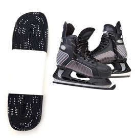 Ice Hockey Skate Shoelaces, Flat Shoelaces, 1 Pair of Wide Shoelaces, Hockey Skate Shoelaces, Waxed Shoelaces, Flat Tear-Resistant Shoe Laces, Waxed Skate Hockey Shoelaces (Black), black