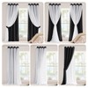PONY DANCE Black Curtains for Bedroom - Decorative Window Curtains