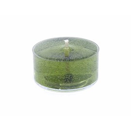 4 Pack Unscented OLIVE GREEN Color Mineral Oil Based Up To 8 Hours Each Tea Lights Candles for weddings special events The Gel Candle Company™