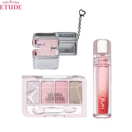 ETUDE Play Color Eyes + Over Glowy Tint with Mini Jewelry Box Set 3items [My Own Gemstone Collection], Shadow Palette#$%Tint:Happy New Year-16 Opal Wish