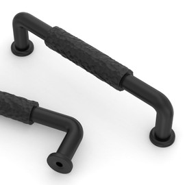 Asidrama 10 Pack Matte Black Cabinet Hardware - 3.75 Inch(96mm) Kitchen Cabinet Pulls for Cupboard Drawer Handles