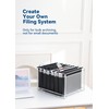 SortRax Plastic Extra Capacity Hanging File Folders, 2" Expanding Pocket,