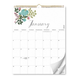 S&O Twelve Flowers 2026 Wall Calendar for Home - Tear-Off Monthly Calendar through December 2026 - Academic Wall Calendar - Hanging Organizer to Track Appointments - 13.5"x10.5”in