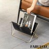 Fabulaxe 9-In Foldable Magazine Rack, Book Basket, Farmhouse Letter Organizer,