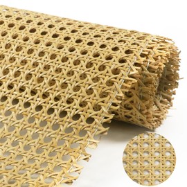 24" Width Natural Cane Webbing 5Feet, Rattan Webbing for Caning Project,Cane Webbing roll,Rattan Webbing roll for Furniture,Chair, Cabinet, Ceiling, Door, Sofa