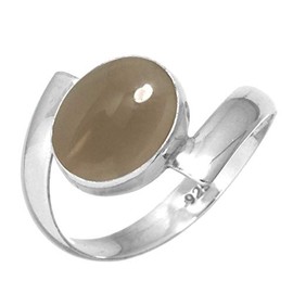 Jeweloporium 925 Sterling Silver Ring for Women Size L 1/2 Brown Smoky Topaz Gemstone Vintage Silver Ring Friendship Day Gift Solitaire Jewelry