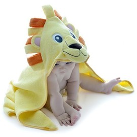 Little Tinkers World Lion Hooded Baby Towel Natural Cotton (Small)