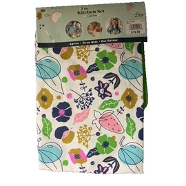 Kitchen 3 Pc Kitchen Set Collection - Apron/Oven Mitt/Pot Holder (Sweet Life)