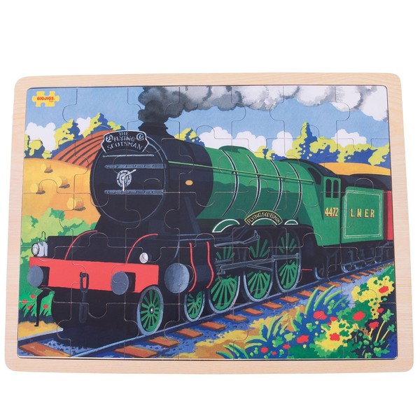 Bigjigs Toys Flying Scotsman Wooden Tray Puzzle - 35 Piece Puzzle
