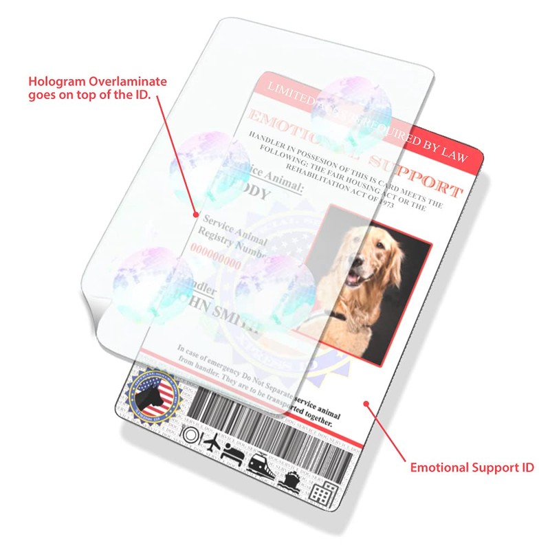 XpressID Emotional Support Animal ID Plus Keychain & ESA Lanyard