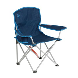 CORE Youth Quad Chair | Folding Chair with Cupholder for Indoor Home or Outdoor Camping | Perfect for Concert Seat, Sports, Beach, Travel & Picnic (Blue)