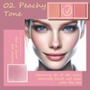 3 Color Matte Pink Blush Palette with Brush, Long Lasting