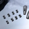 Valentine’s Day Nail Charms 3D Silver Bear Heart Nail Art