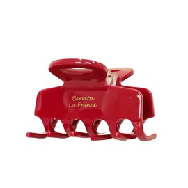 High Quality Coffee Brown Hair Claw - Barrette La France - Large Non-Slip Hair Clip for Women and Teenagers - Stable Hold for Various Hair Types - 10.5cm (Dark Red, 6cm)