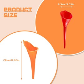 QZTYTY 2PCS Long Neck Oil Funnel, Funnels for Automotive Use, Long Neck Oil Funnel, Universal Funnel Car Accessories for Filling Automotive Oils Engine Oils Water and Other Liquids (Red+Orange)