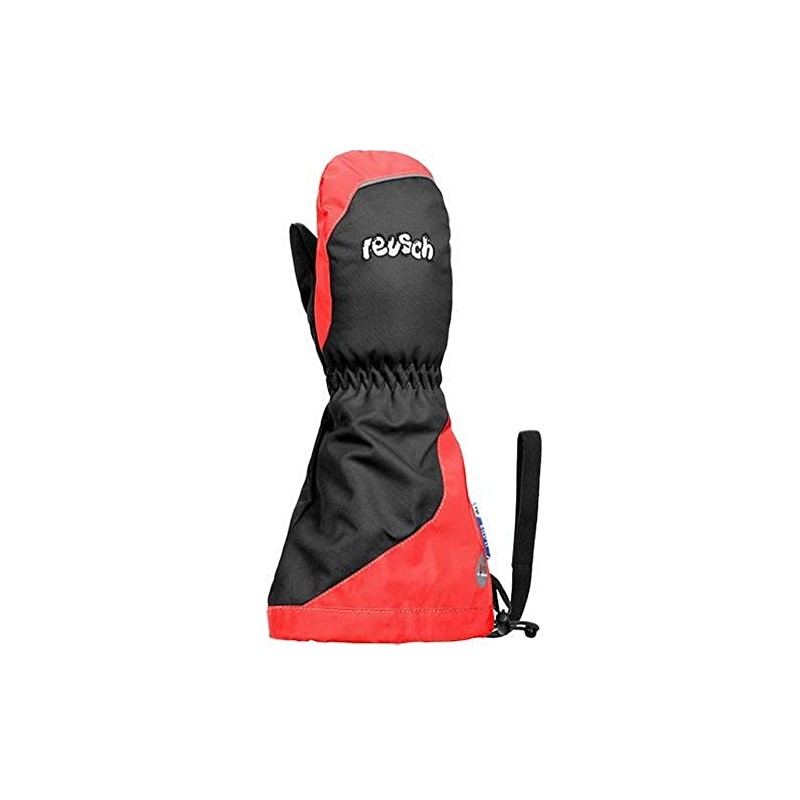 Reusch Walter R-TEX XT Children's Mitten Gloves, Black/Fire Red, III