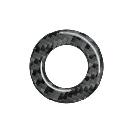 RUIANTE Compatible with Carbon Fiber Center Console Engine Start Stop Button Ring Trim Sticker Interior Accessories for Jeep Wrangler JL JLU 2018 2019 2020 2021 (1Pcs Black)