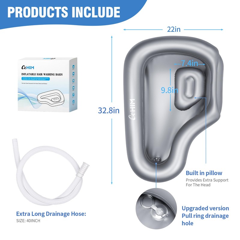 ​Portable Inflatable Shampoo Basin for Bedridden & Elderly - Zero